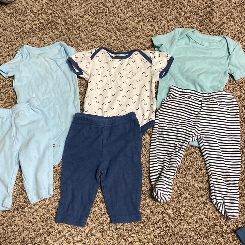 0-3 month comfy outfit set bundle